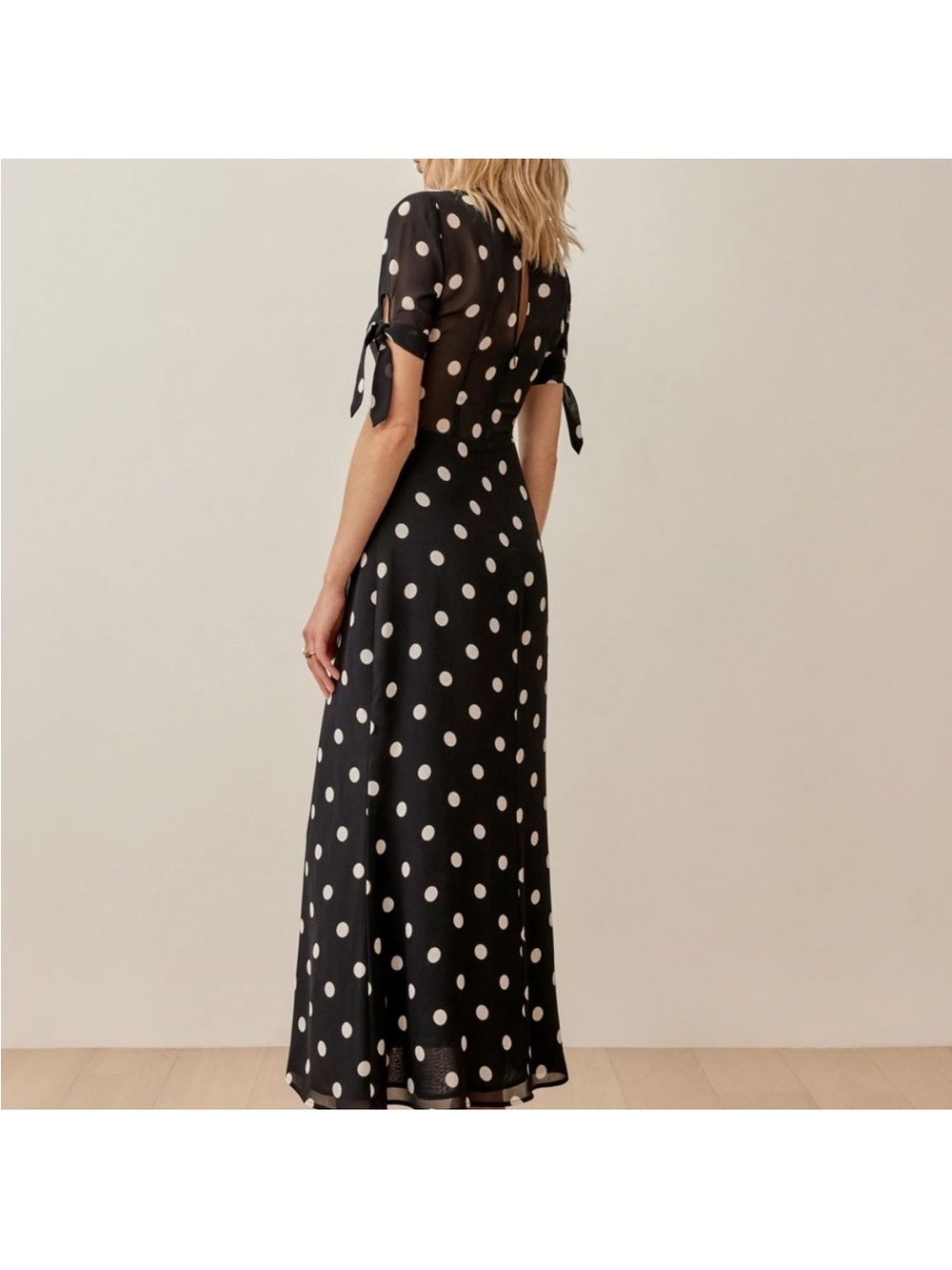 Reformation Amsterdam Polka Dot Midi Dress 0 - Picture 2 of 12
